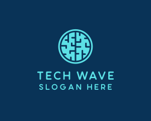 Tech Brain Circle logo design