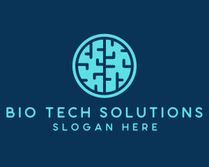 Tech Brain Circle logo design