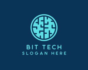 Tech Brain Circle logo design