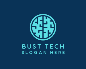 Tech Brain Circle logo design