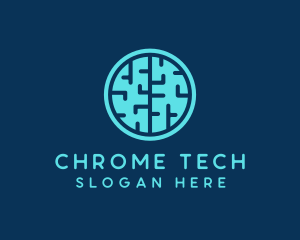 Tech Brain Circle logo design