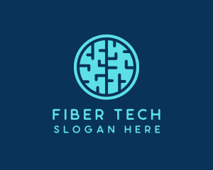 Tech Brain Circle logo design