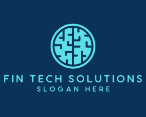 Tech Brain Circle logo design