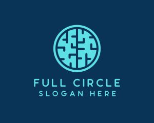 Tech Brain Circle logo design