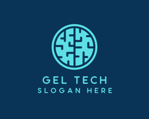 Tech Brain Circle logo design