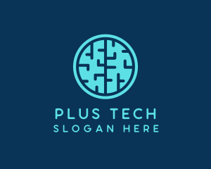 Tech Brain Circle logo design