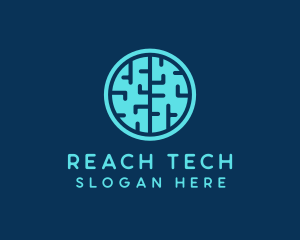 Tech Brain Circle logo design