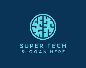 Tech Brain Circle logo design