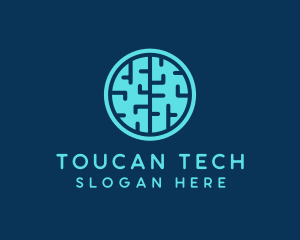 Tech Brain Circle logo design