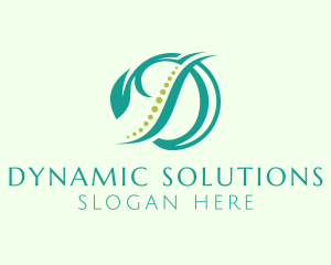 Natural Physiotherapy Letter D logo design