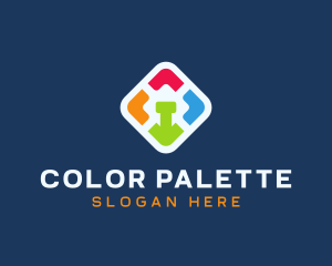 Colored Mobile App logo design