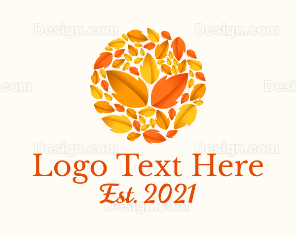 Autumn Leaves Pattern Logo
