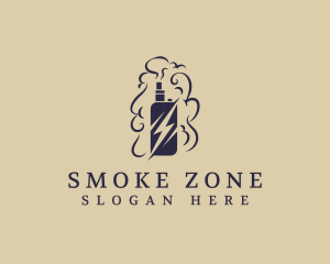 Smoking Lightning Vape logo design