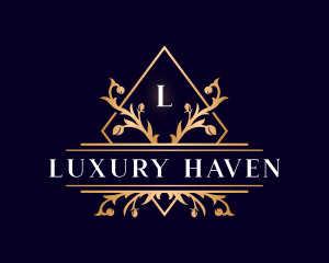 Luxury Floral Diamond logo design