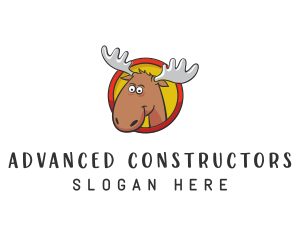 Moose Antler Cartoon logo design