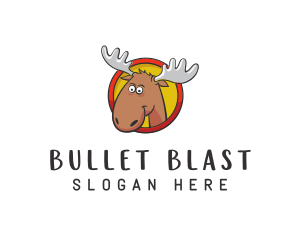 Moose Antler Cartoon logo design