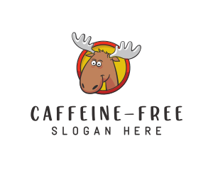 Moose Antler Cartoon logo design