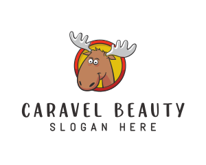 Moose Antler Cartoon logo design