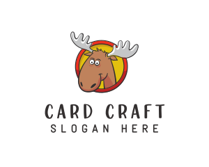 Moose Antler Cartoon logo design