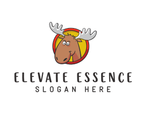 Moose Antler Cartoon logo