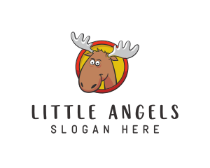 Moose Antler Cartoon logo design