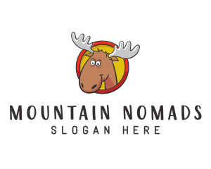 Moose Antler Cartoon logo design