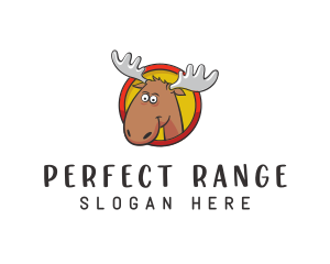 Moose Antler Cartoon logo design