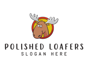 Moose Antler Cartoon logo design