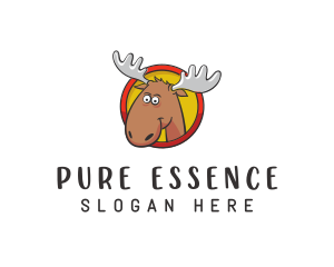 Moose Antler Cartoon logo design