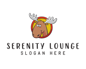 Moose Antler Cartoon logo design