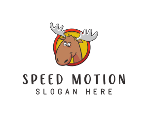 Moose Antler Cartoon logo design