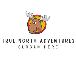 Moose Antler Cartoon logo