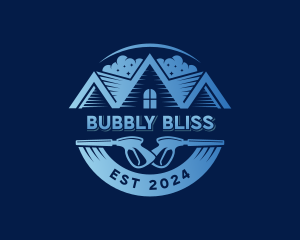 Bubbles Pressure Washer logo design