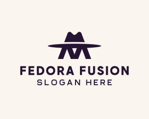 Fedora Hat Letter M logo