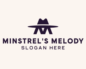 Fedora Hat Letter M logo design