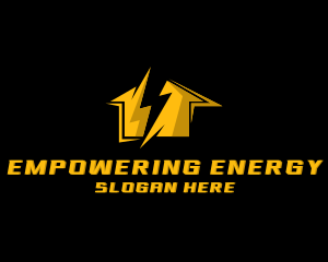 House Lightning Electricity logo design