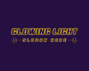 Heartbeat Glow Disco logo design