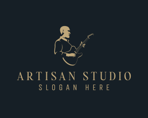 Musician Guitar Instrument  logo design