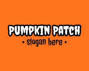 Pumpkin Halloween Font logo design