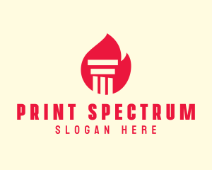 Red Fire Pillar logo design