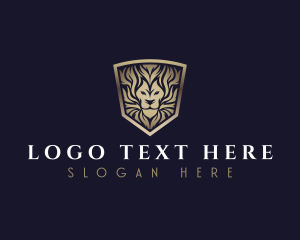 Shield - Luxury Lion Crest logo design