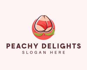 Peach Booty Underwear logo design