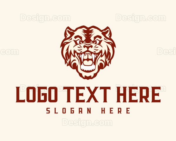 Roaring Tiger Mascot Logo