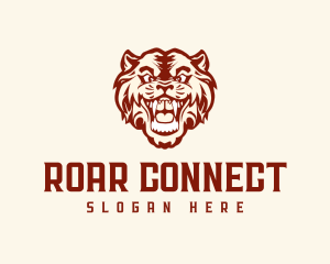 Roaring Tiger Mascot logo design