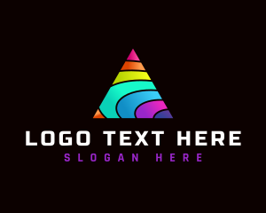 Colorful Rainbow Triangle logo