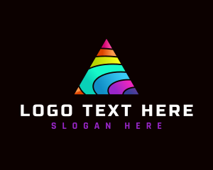 Modern Rainbow Triangle Logo