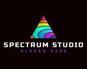 Colorful Rainbow Triangle logo