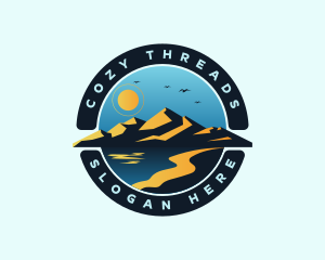 Mountain Landscape Shore logo design