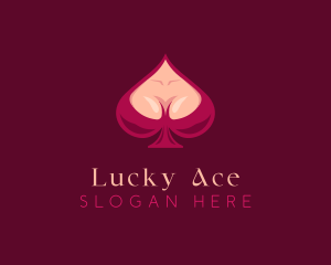 Erotic Woman Spade logo design