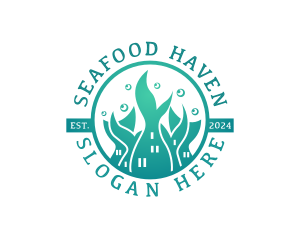 Aquarium Seafood Fish logo design